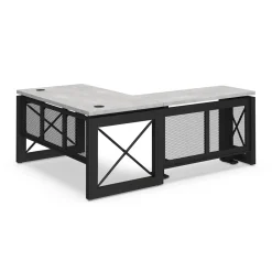 Urban L-Shaped Desk with Height Adjustable Standing Left Return - 60"W x 80"D