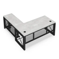 Urban L-Shaped Standing Desk with Height Adjustable Right Return -72