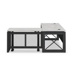 Urban L-Shaped Standing Desk with Height Adjustable Right Return -72