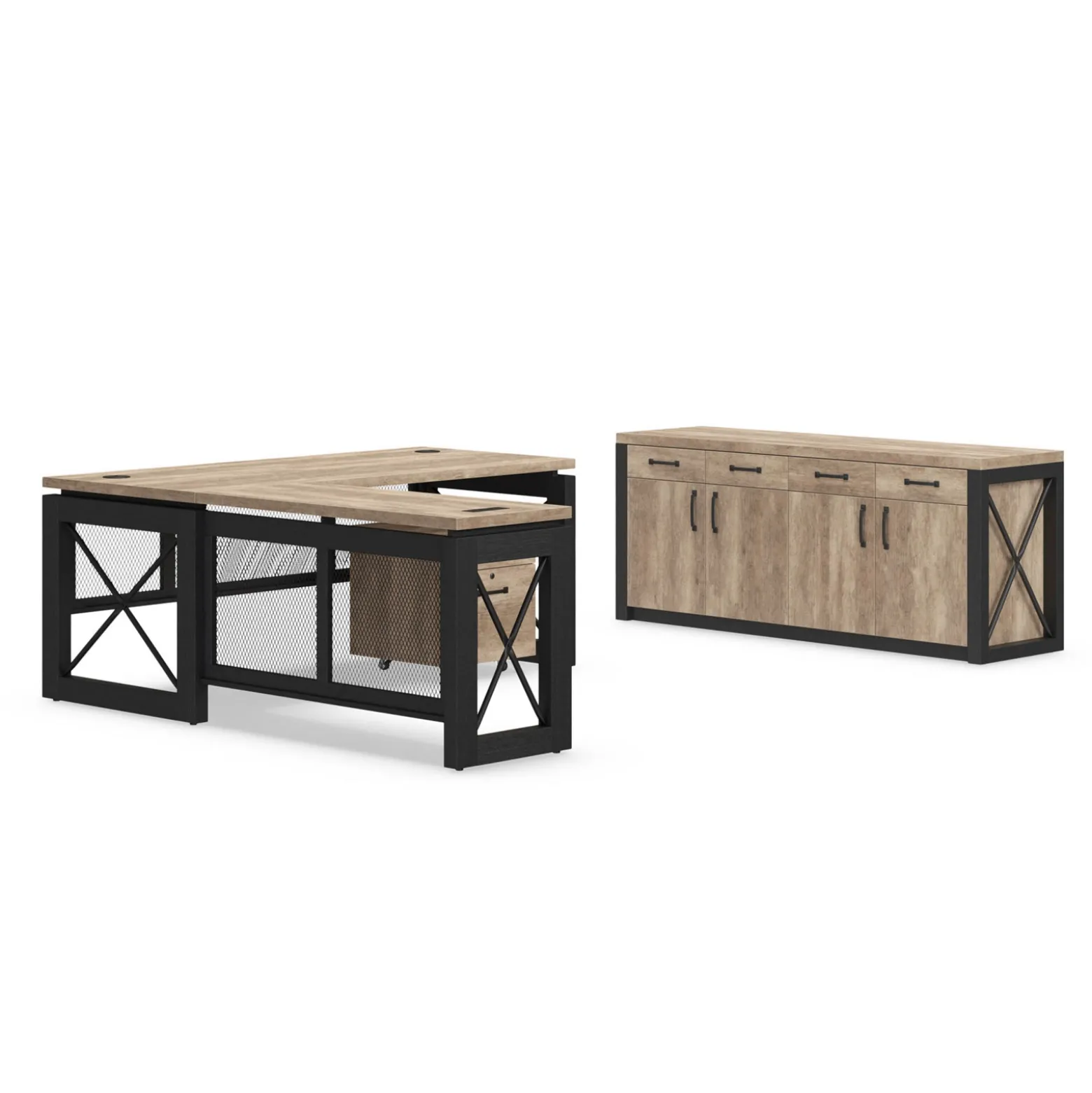 Urban Reversible L-Desk Set