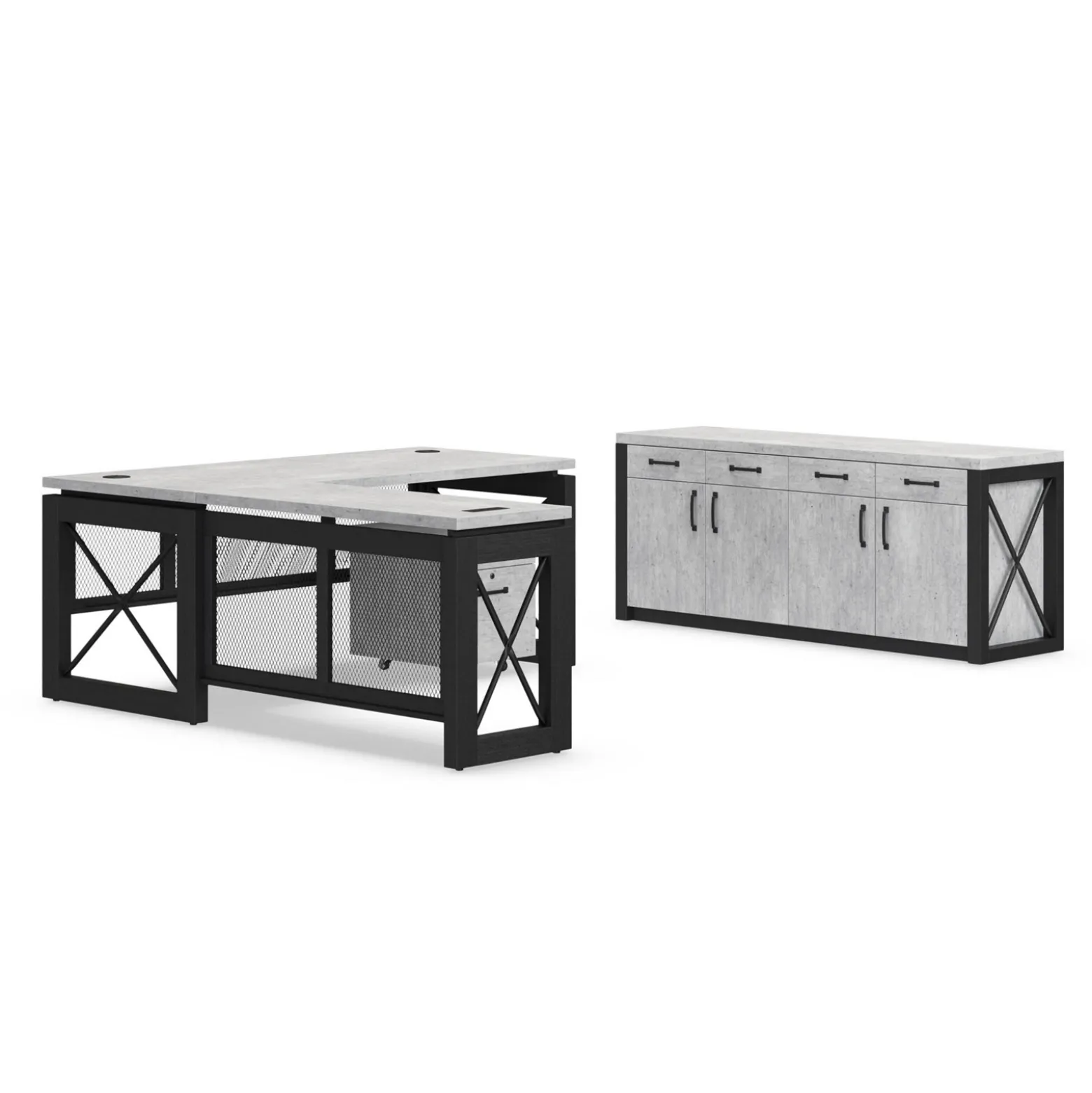 Urban Reversible L-Desk Set