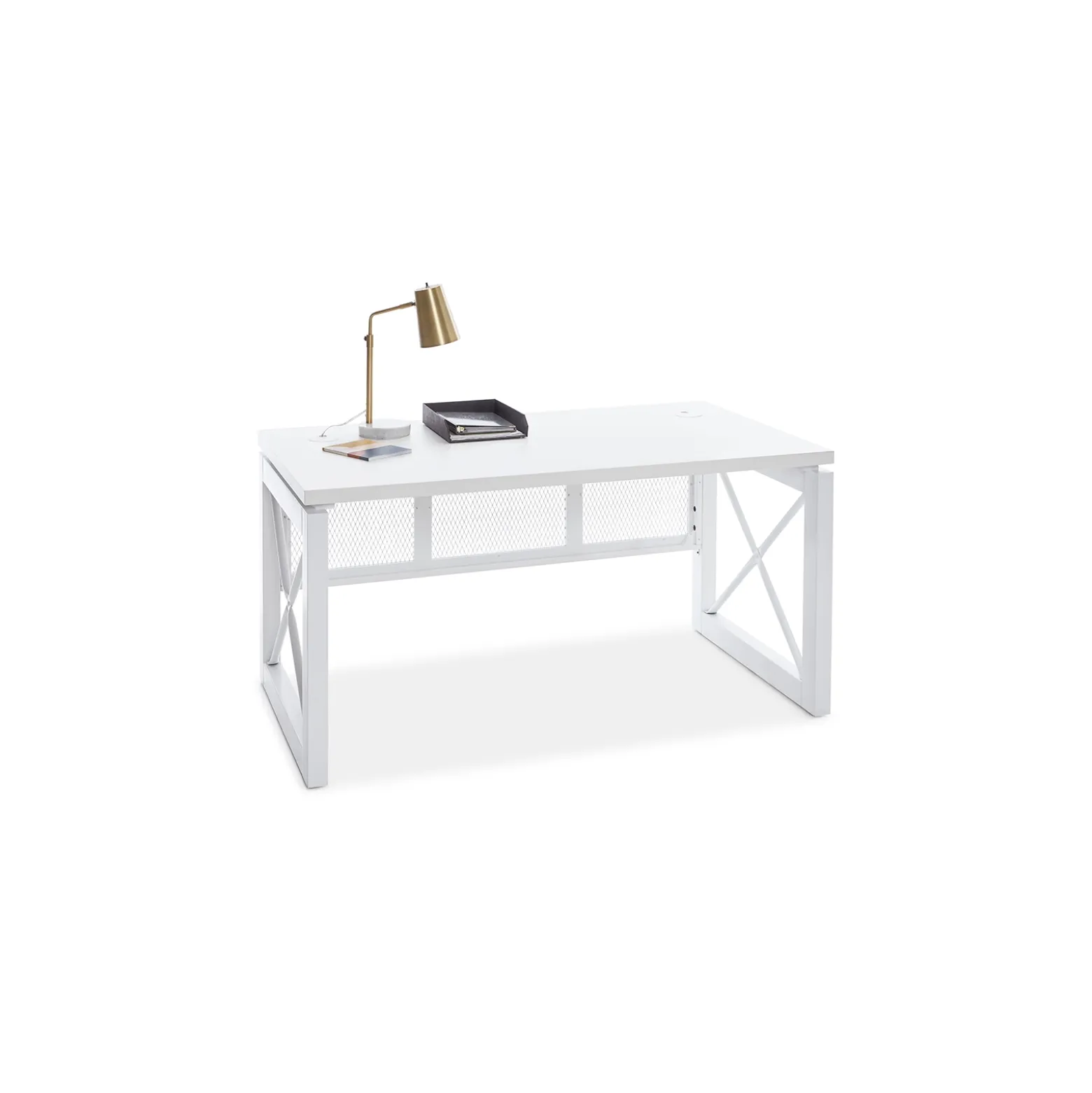 Urban White Compact Desk - 60"W x 32"D