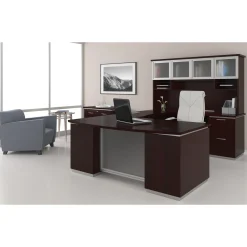 U-Shape Desk Set with storage hutch, Right Return