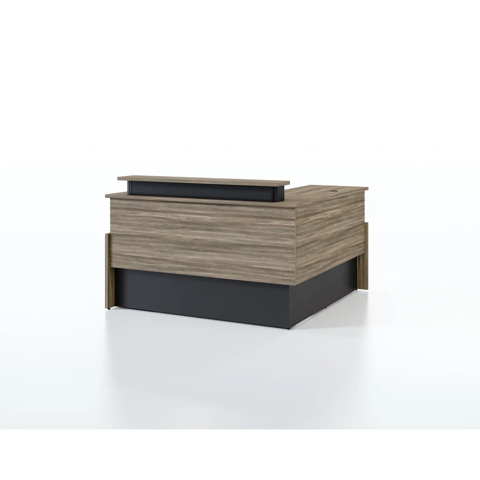 Vanguard 66” Adjustable-Height Reception Desk w/ Left Return – 66"Wx78"D