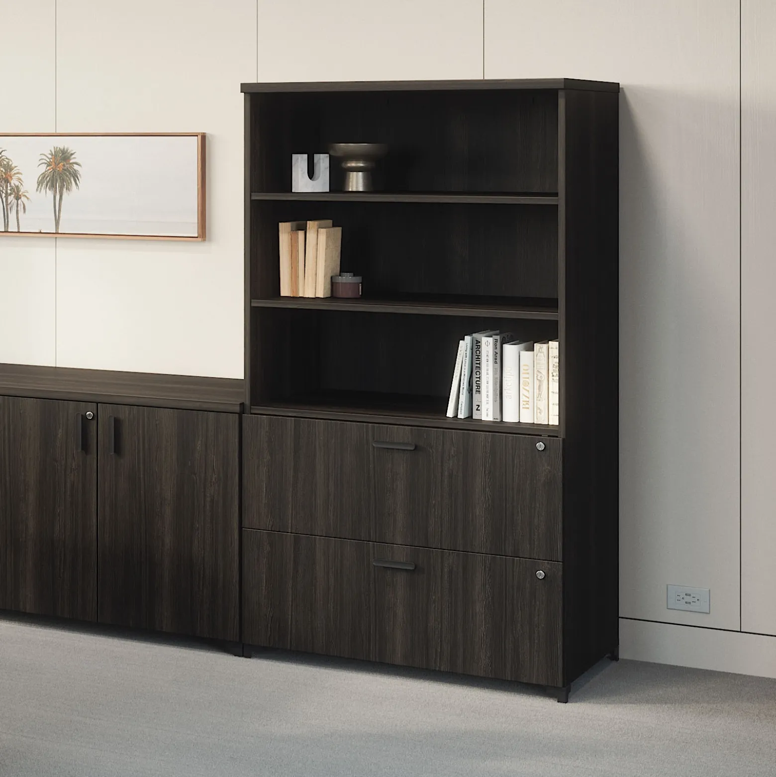 Vanguard Bookcase with Lateral File – 66"H