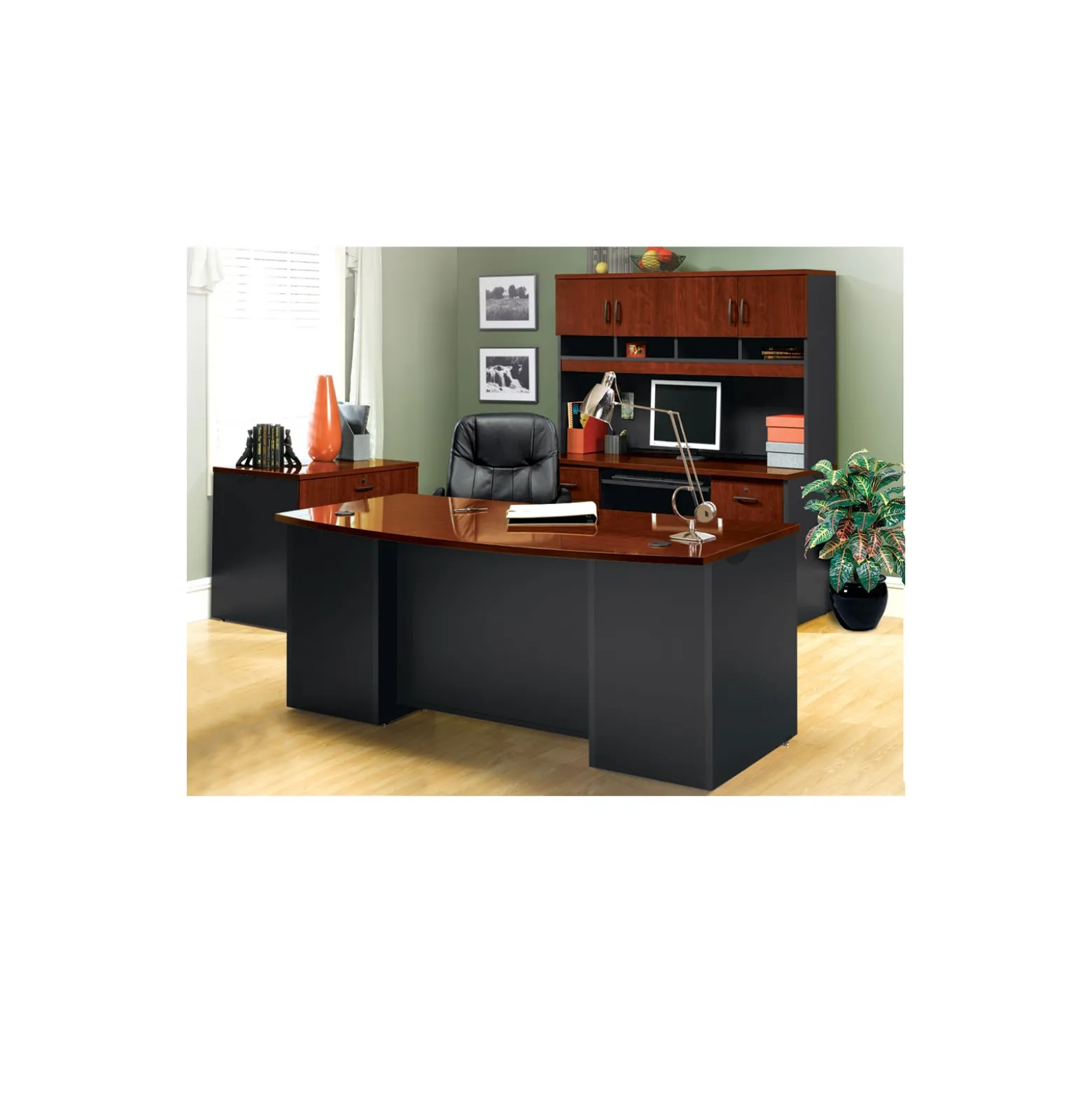 Via Bowfront Desk Set