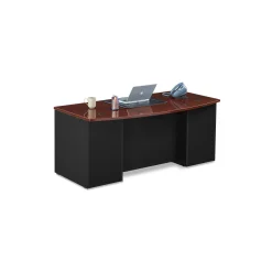 Via Double Pedestal Bowfront Desk - 72"W x 36"D