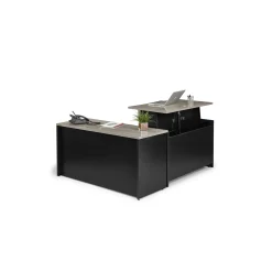 Via Reversible Height-Adjustable L-Shaped Standing Desk - 60"W x 71"D
