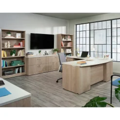 Via Reversible L-Shaped Bowfront Desk - 72