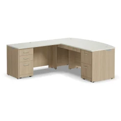 Via Reversible L-Shaped Bowfront Desk - 72