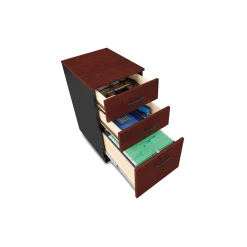 Via Reversible L-Shaped Bowfront Desk Office Suite with Credenza and Storage
