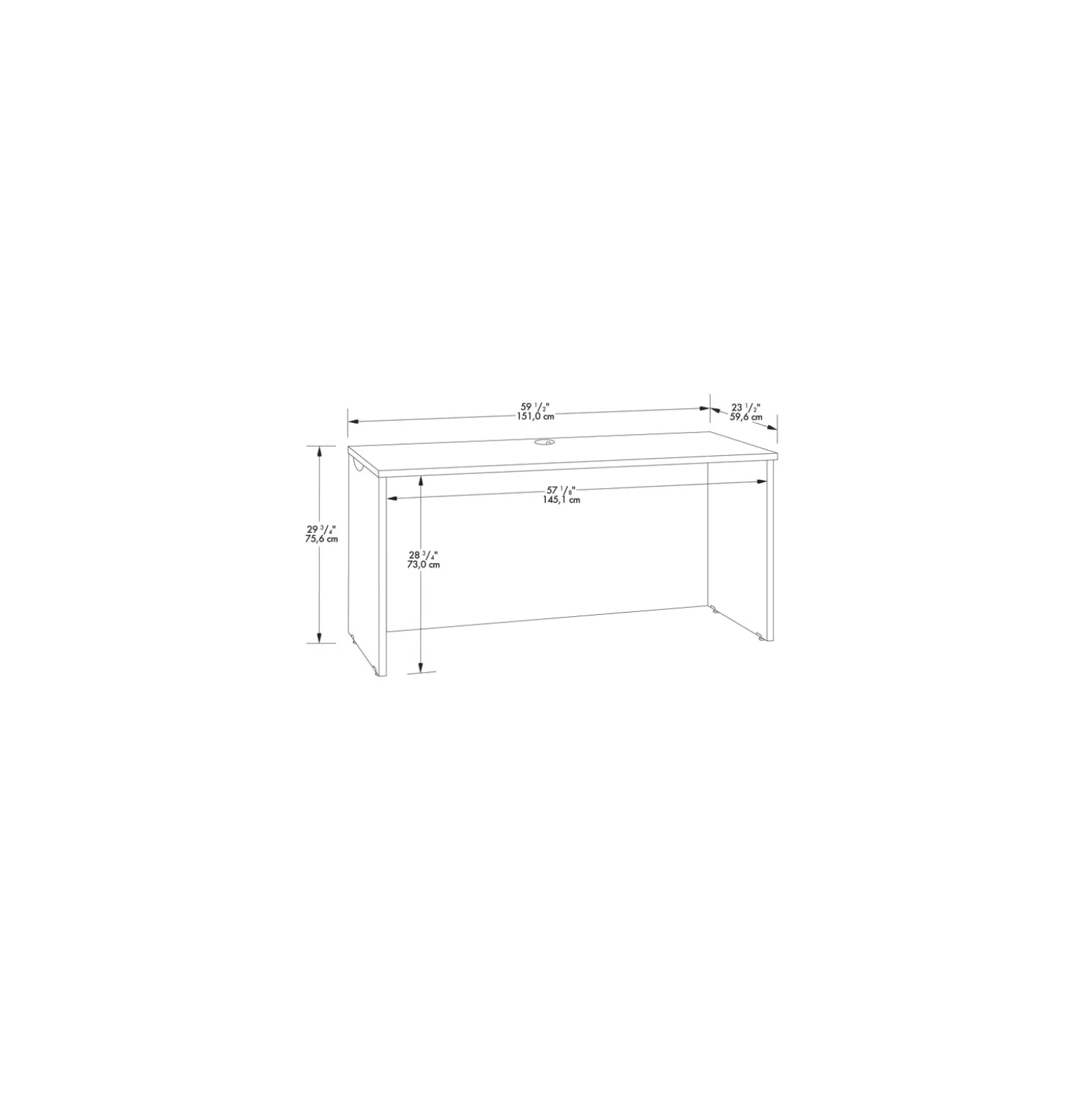 Via Reversible L-Shaped Desk with Hutch - 60"W x 72"D
