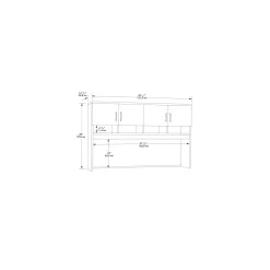 Via Reversible L-Shaped Desk with Hutch - 60