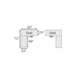 Via Reversible L-Shaped Reception Desk - 60
