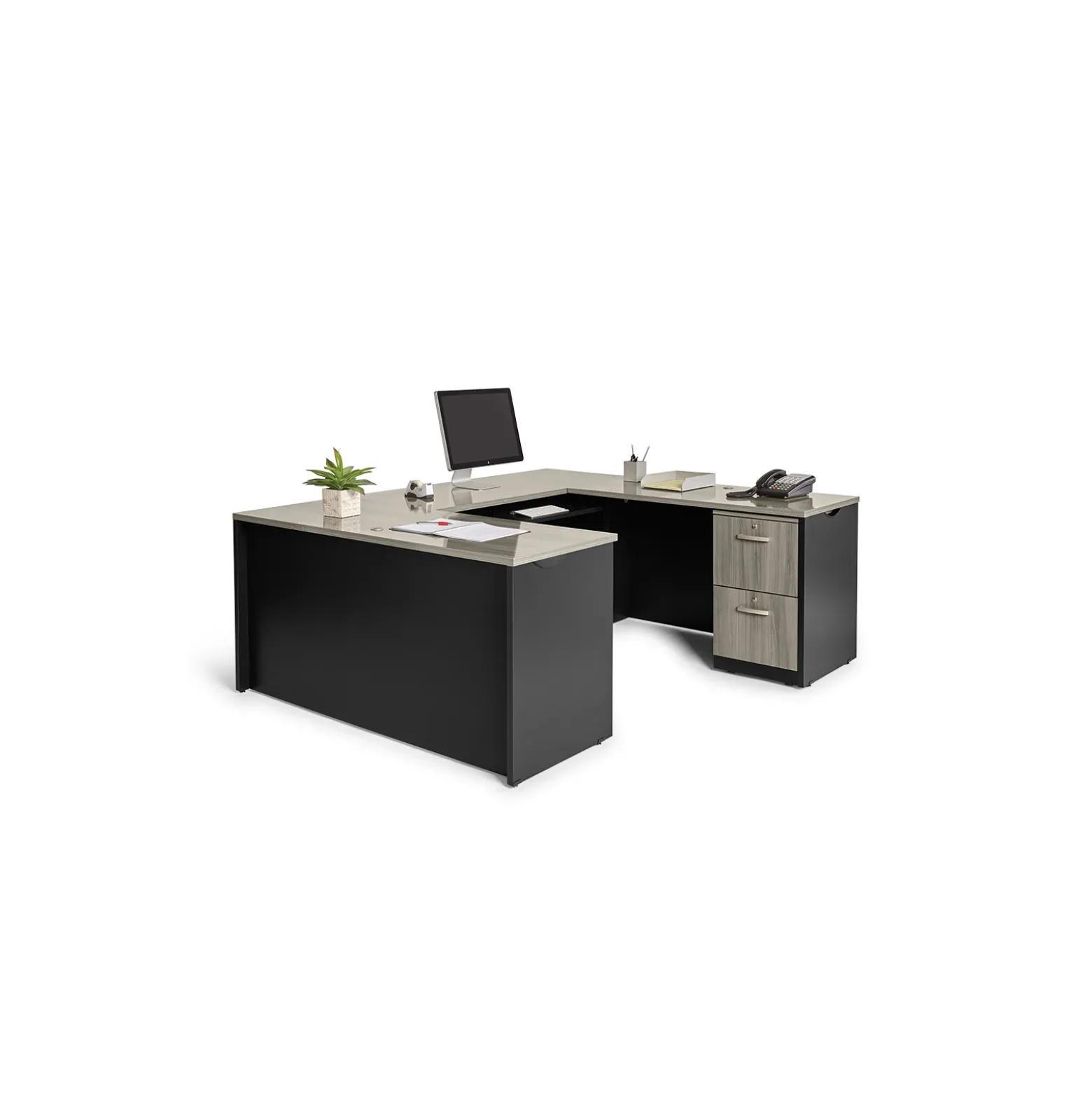 Via Reversible U-Shaped Desk - 60"W x 96"D