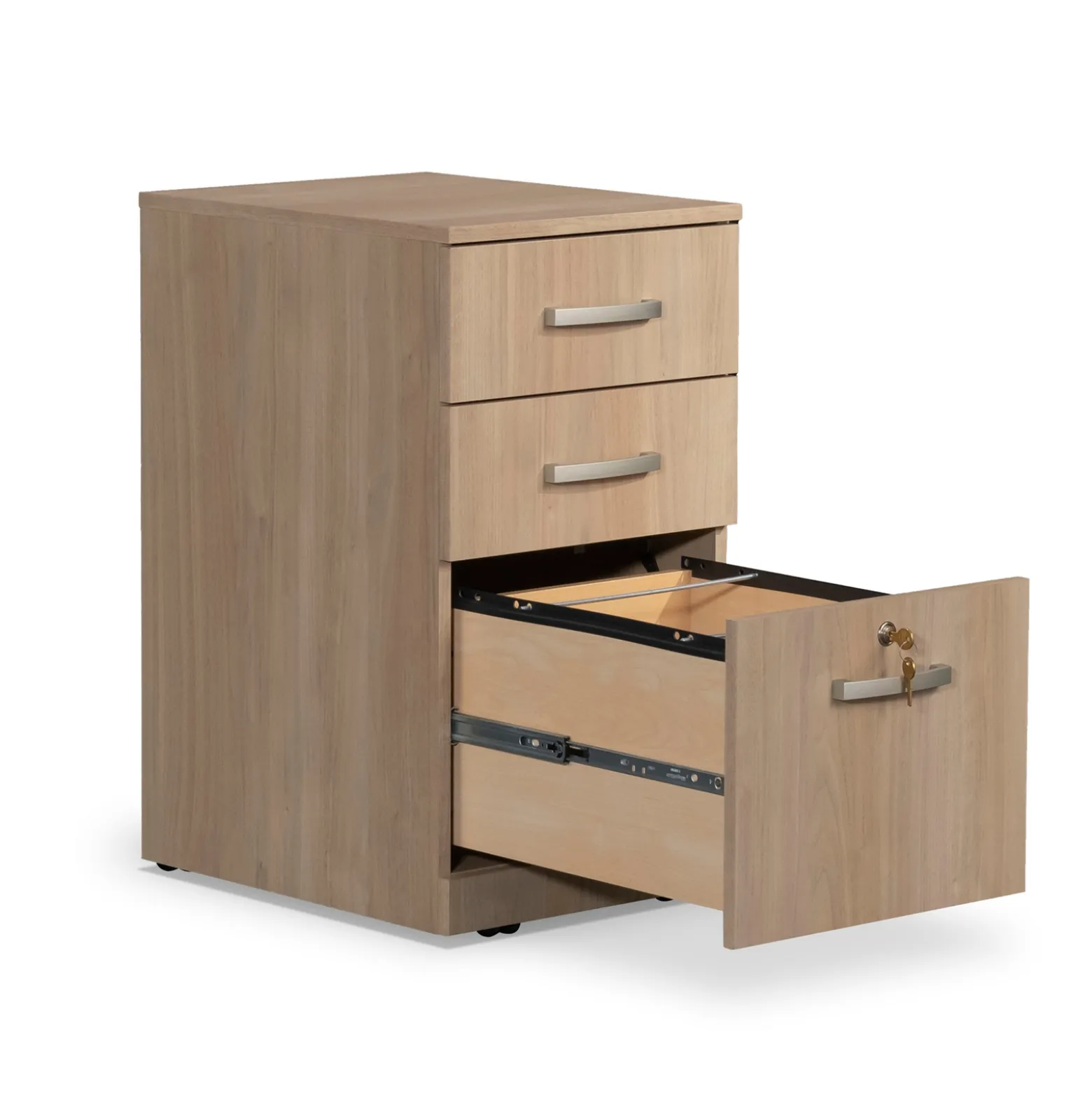 Via Three Drawer Mobile File Pedestal - 16"W x 20"D