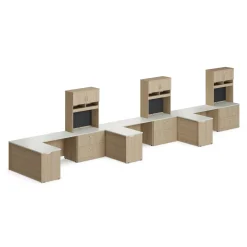 Via Three Workstation L-Desk with Storage