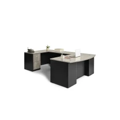 Via U-Shaped Bowfront Desk - 72"W x 108"D
