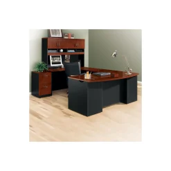 Via U-Shaped Bowfront Desk with Hutch - 72
