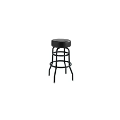 Vinyl Barstool with Black Frame and Foot Ring