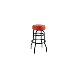 Vinyl Barstool with Black Frame and Foot Ring