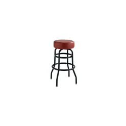 Vinyl Barstool with Black Frame and Foot Ring