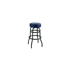 Vinyl Barstool with Black Frame and Foot Ring