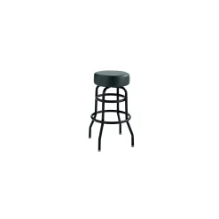 Vinyl Barstool with Black Frame and Foot Ring