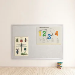Vinyl Bulletin Board with Aluminum Frame 12'Wx4'H