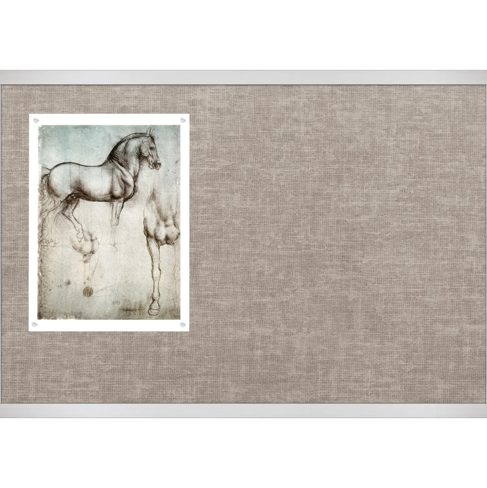 Vinyl Bulletin Board with Aluminum Frame 8'Wx4'H