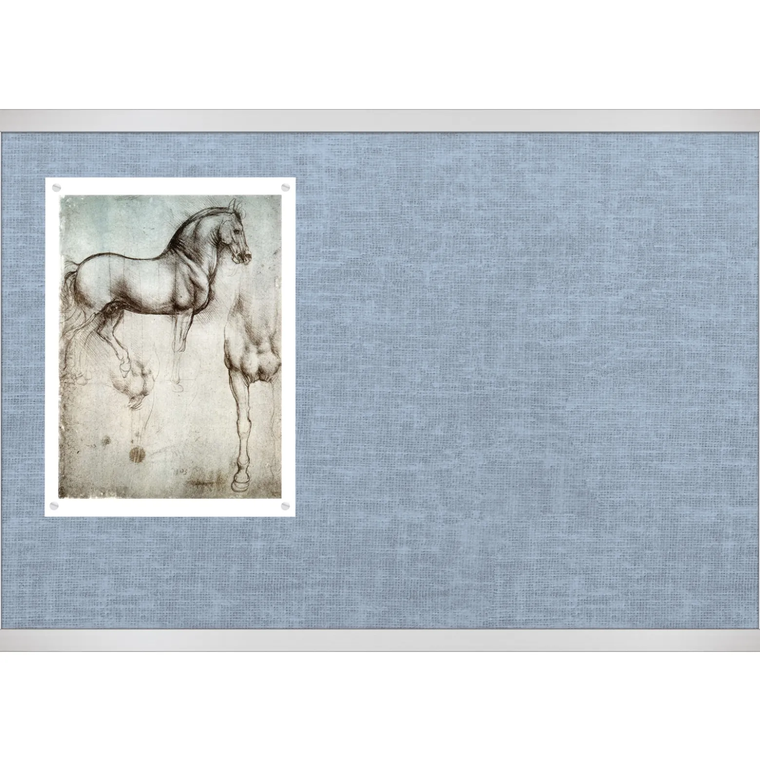 Vinyl Bulletin Board with Aluminum Frame 4'Wx4'H