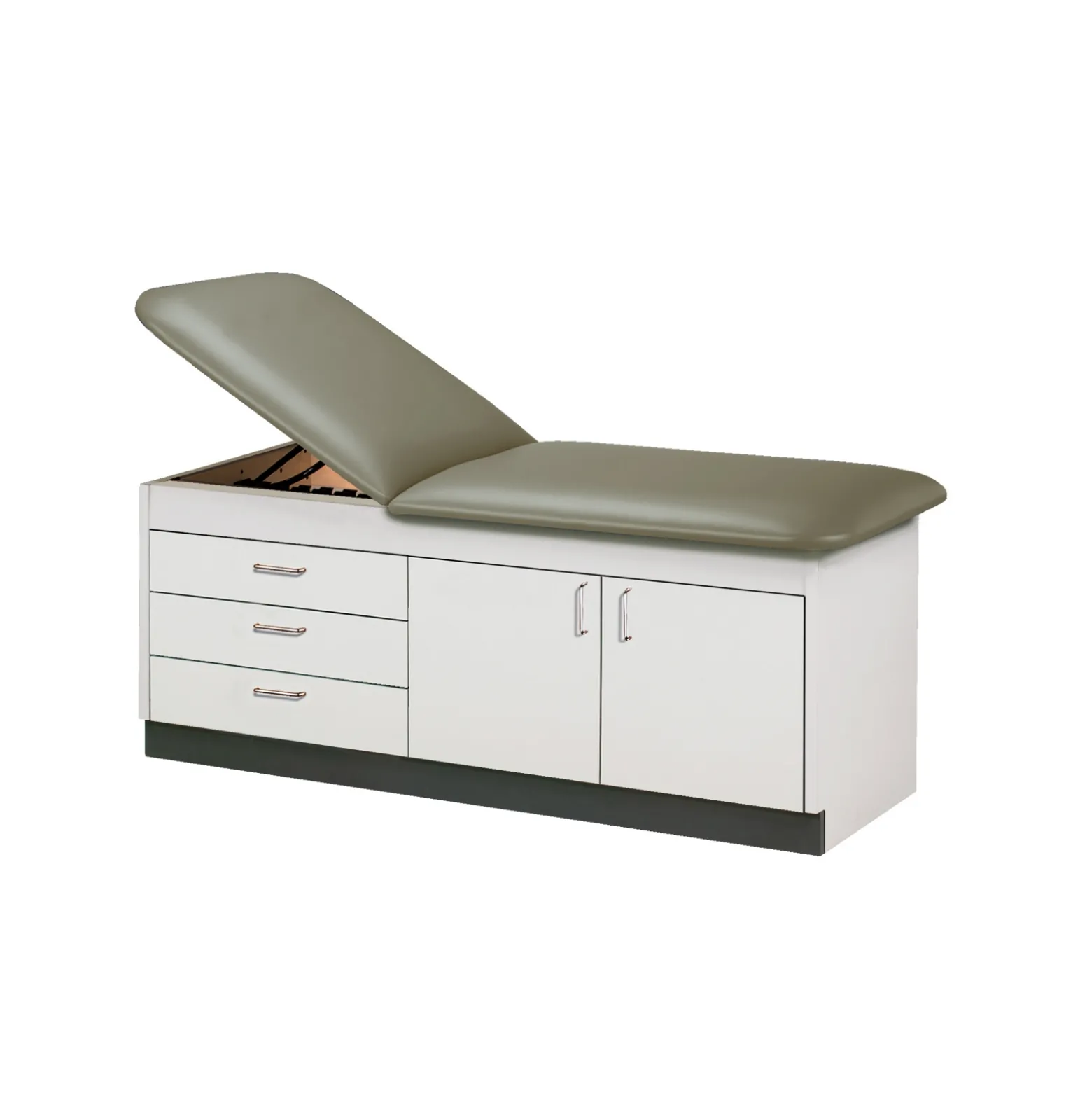 Vinyl Treatment Table with Three Drawers and Cabinet - 72"W x 30"D