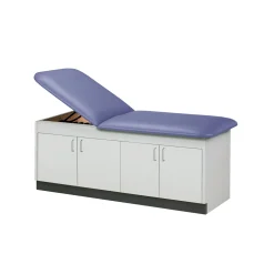 Vinyl Treatment Table with Two Cabinets - 72"W x 27"D