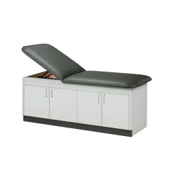Vinyl Treatment Table with Two Cabinets - 72