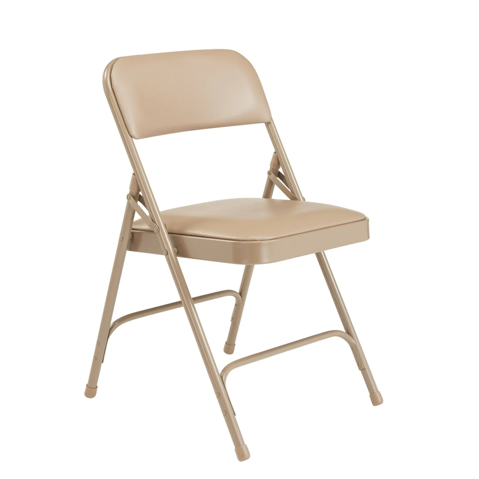 Vinyl Upholstered Double Hinge Folding Chair