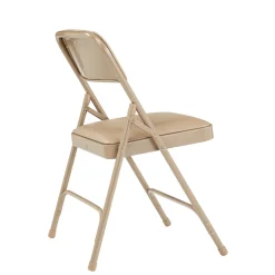 Vinyl Upholstered Double Hinge Folding Chair