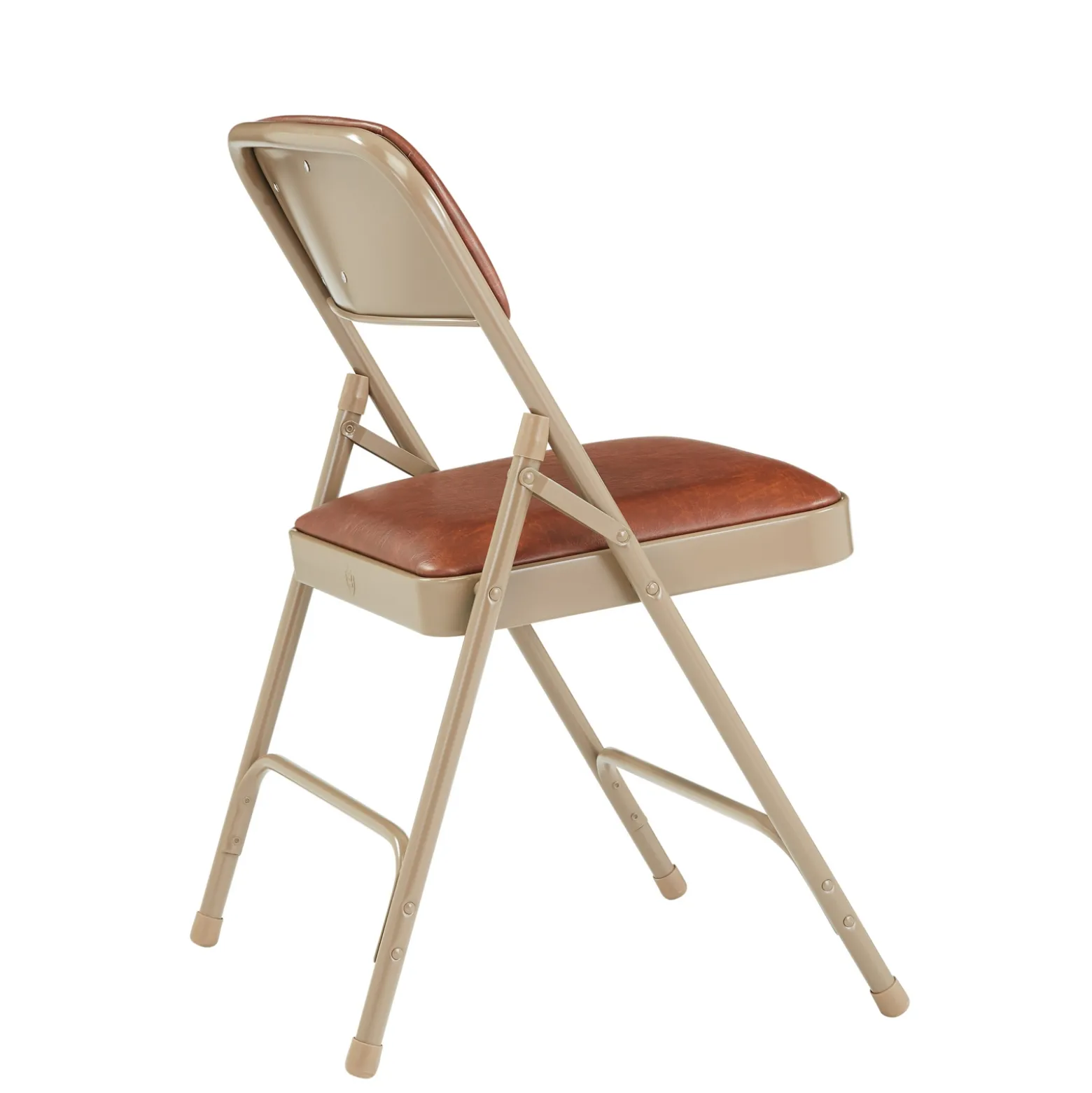 Vinyl Upholstered Double Hinge Folding Chair