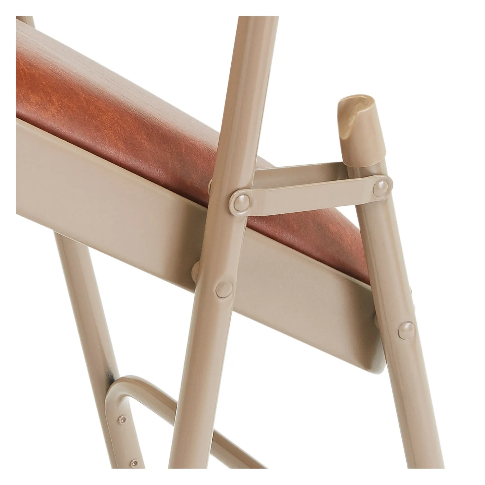 Vinyl Upholstered Double Hinge Folding Chair