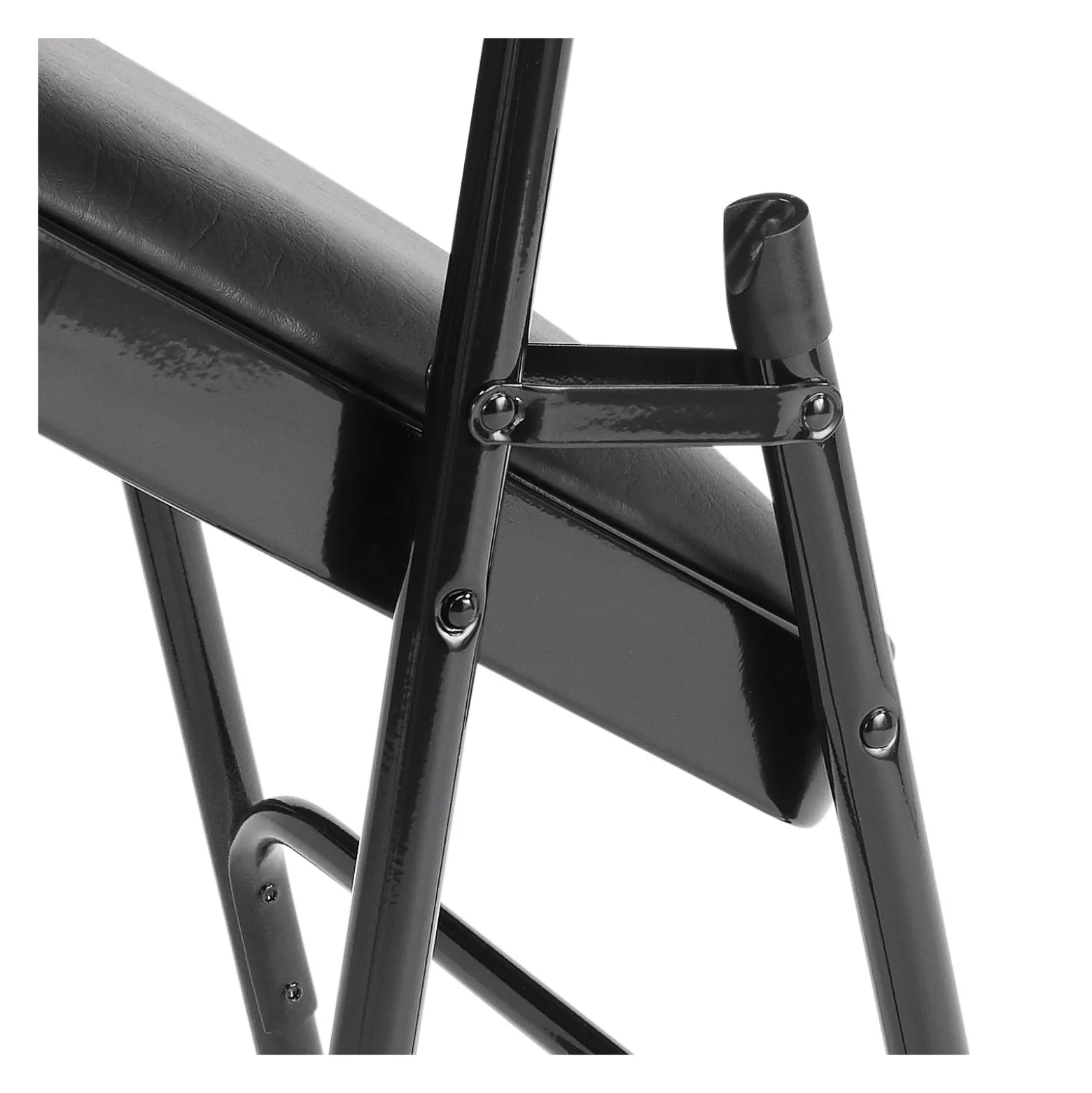 Vinyl Upholstered Double Hinge Folding Chair