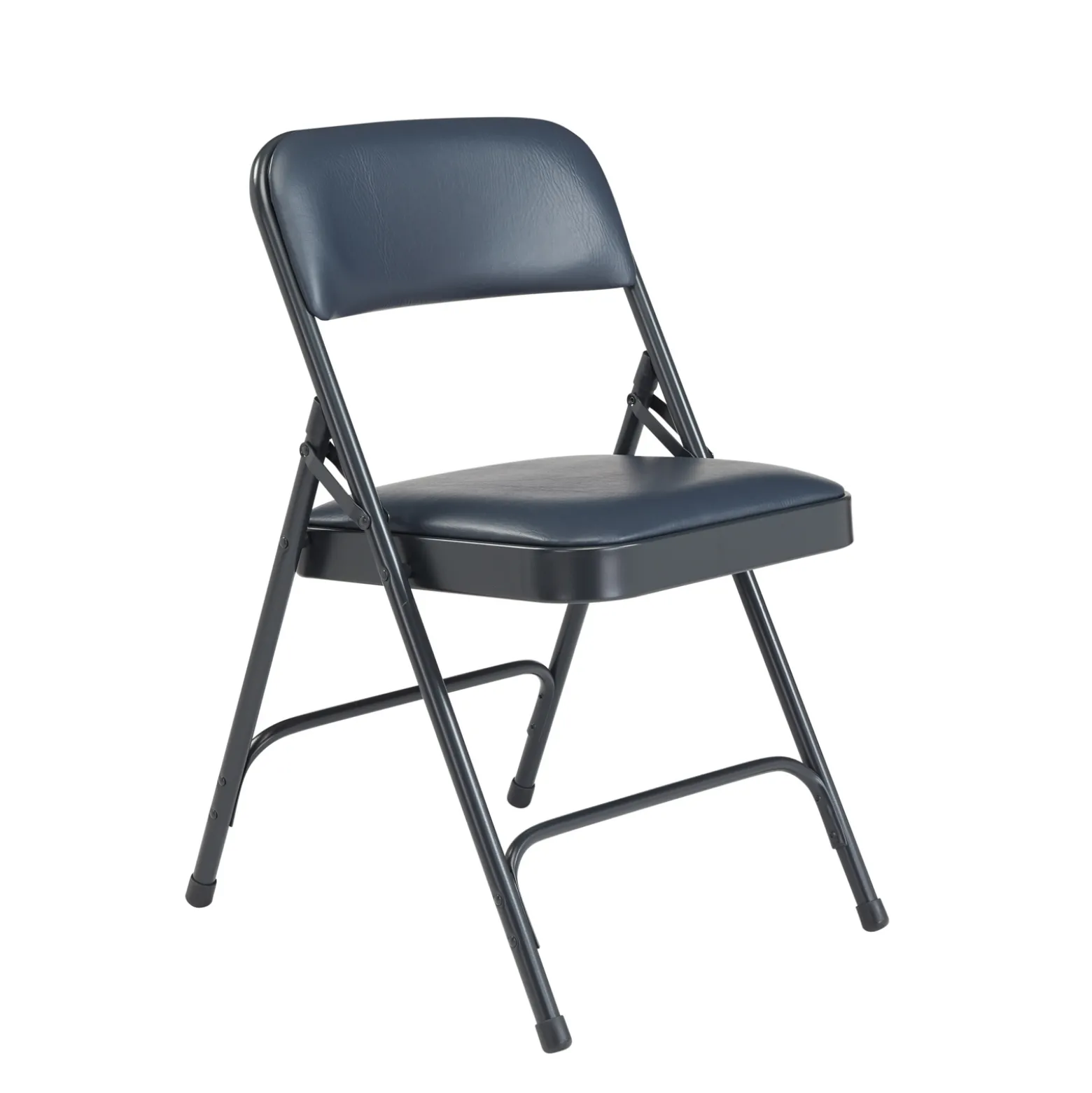 Vinyl Upholstered Double Hinge Folding Chair
