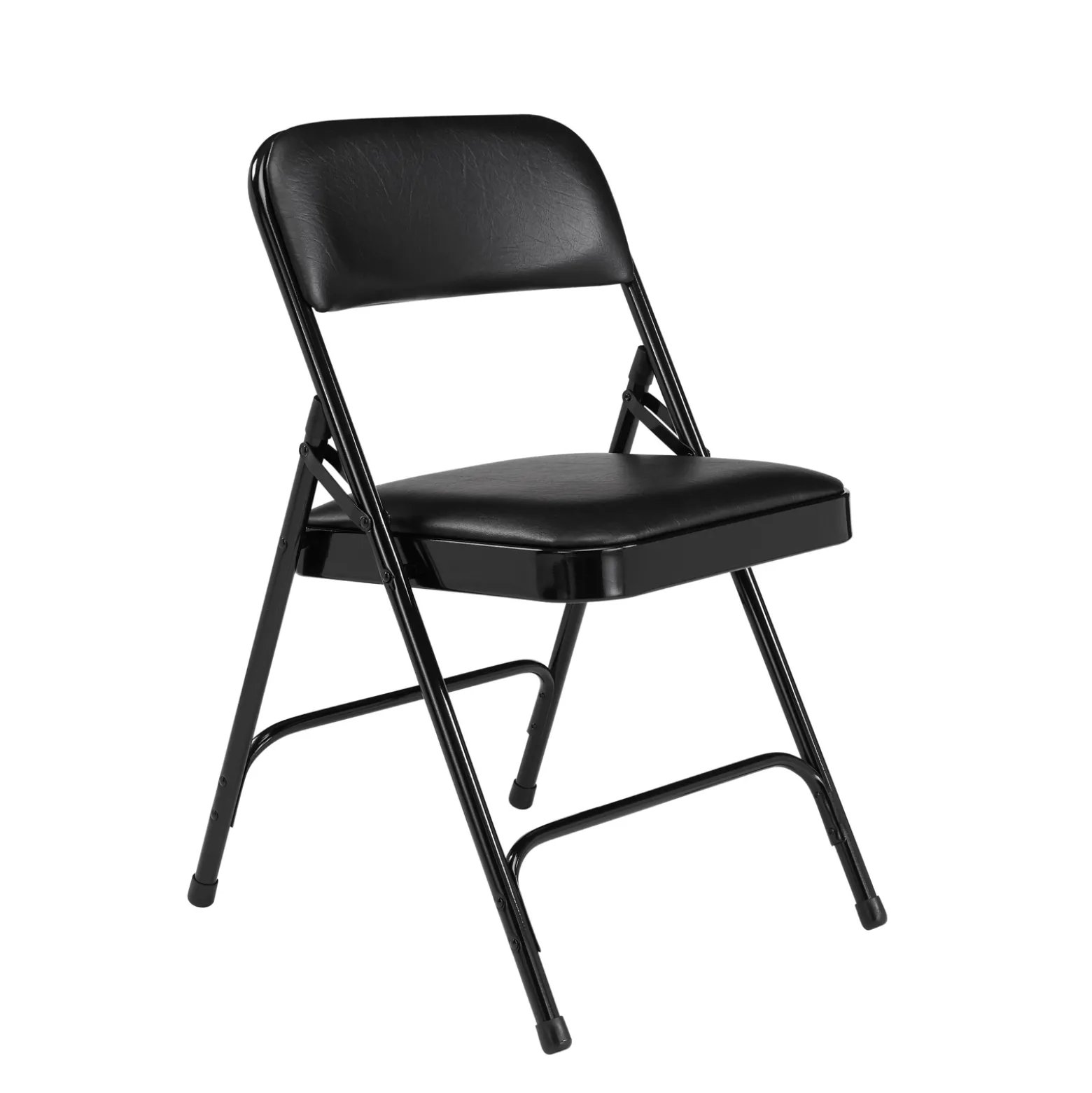 Vinyl Upholstered Double Hinge Folding Chair