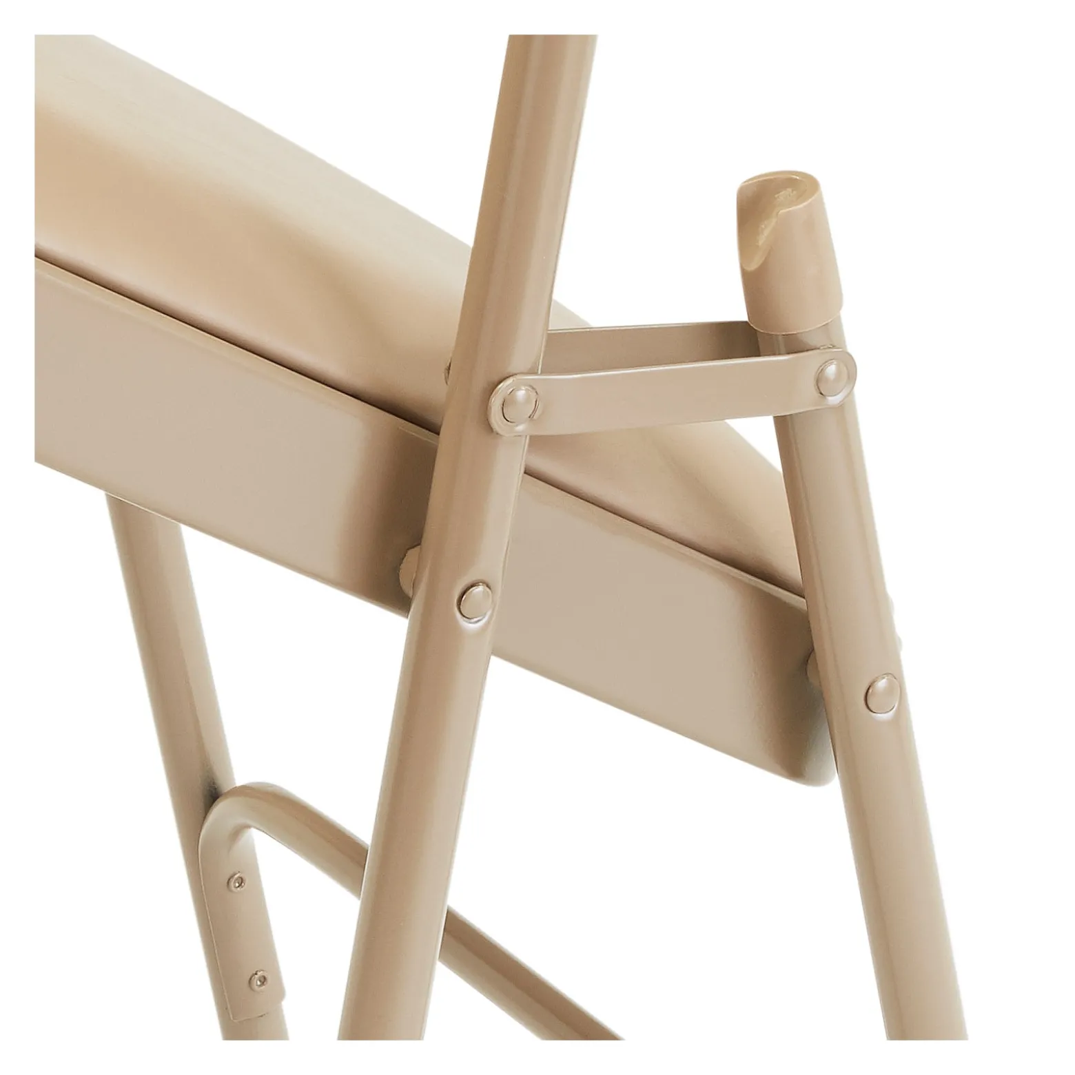 Vinyl Upholstered Double Hinge Folding Chair
