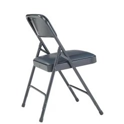 Vinyl Upholstered Double Hinge Folding Chair