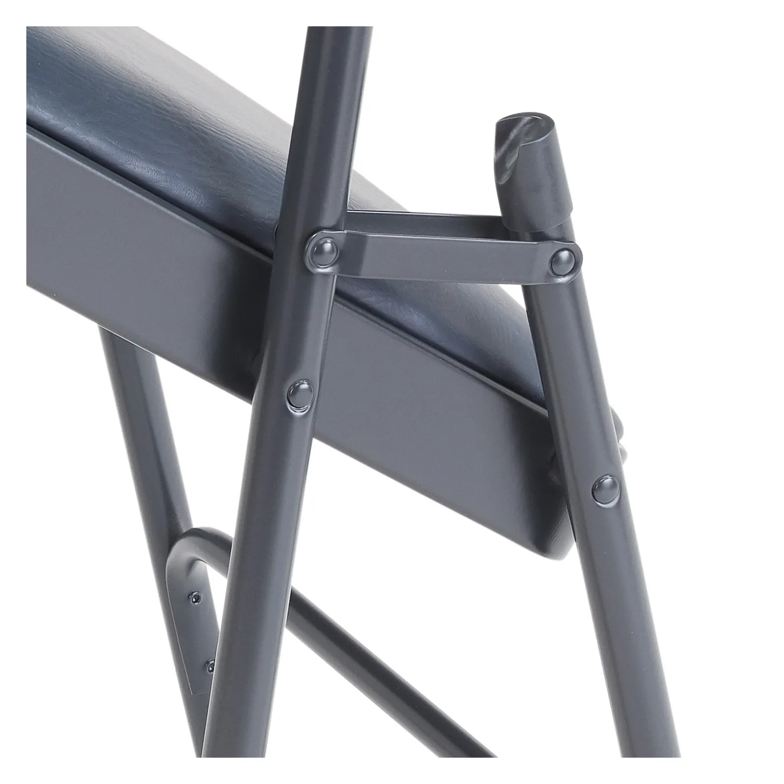 Vinyl Upholstered Double Hinge Folding Chair