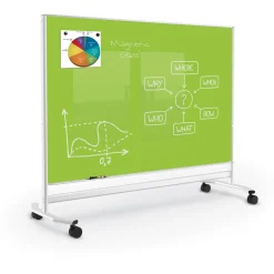 Visionary Mobile Magnetic Glass Board 6Wx4H