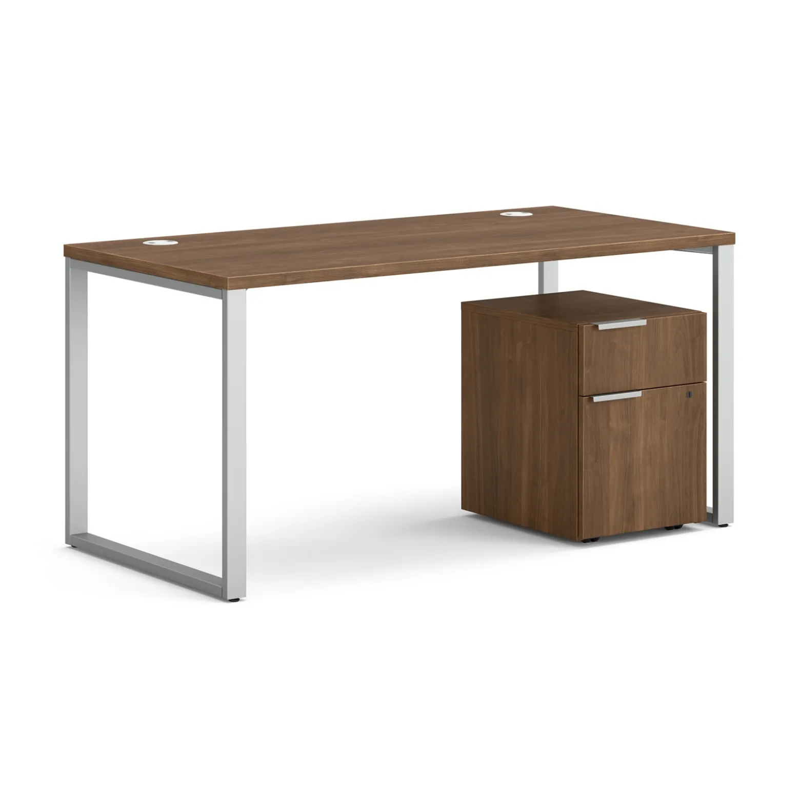 Voi O-Leg Writing Desk w/ Pedestal - 60"W x 30"D