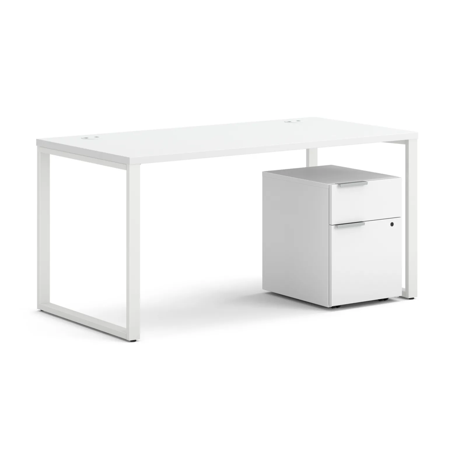 Voi O-Leg Writing Desk w/ Pedestal - 60"W x 30"D