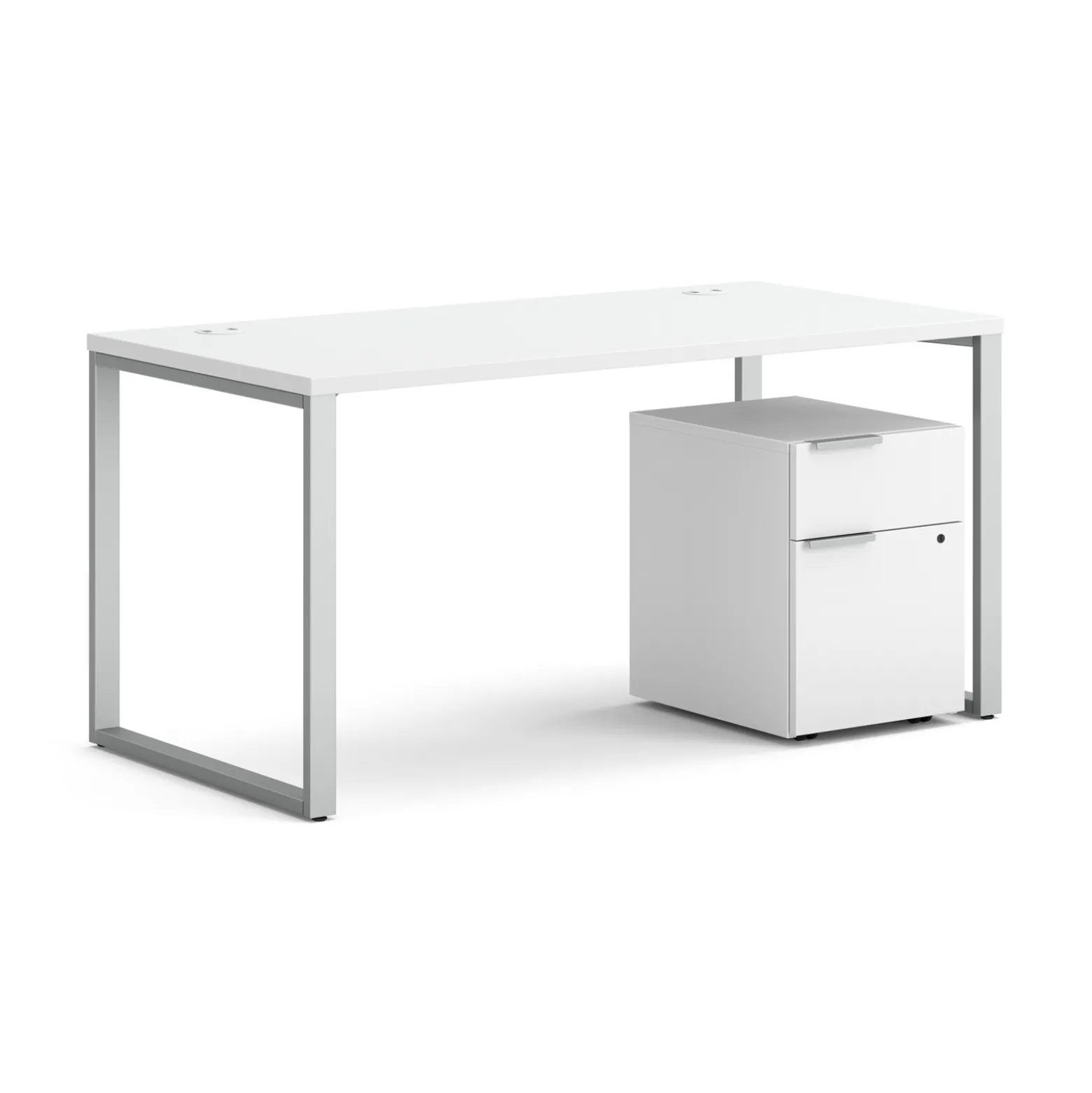 Voi O-Leg Writing Desk w/ Pedestal - 60"W x 30"D