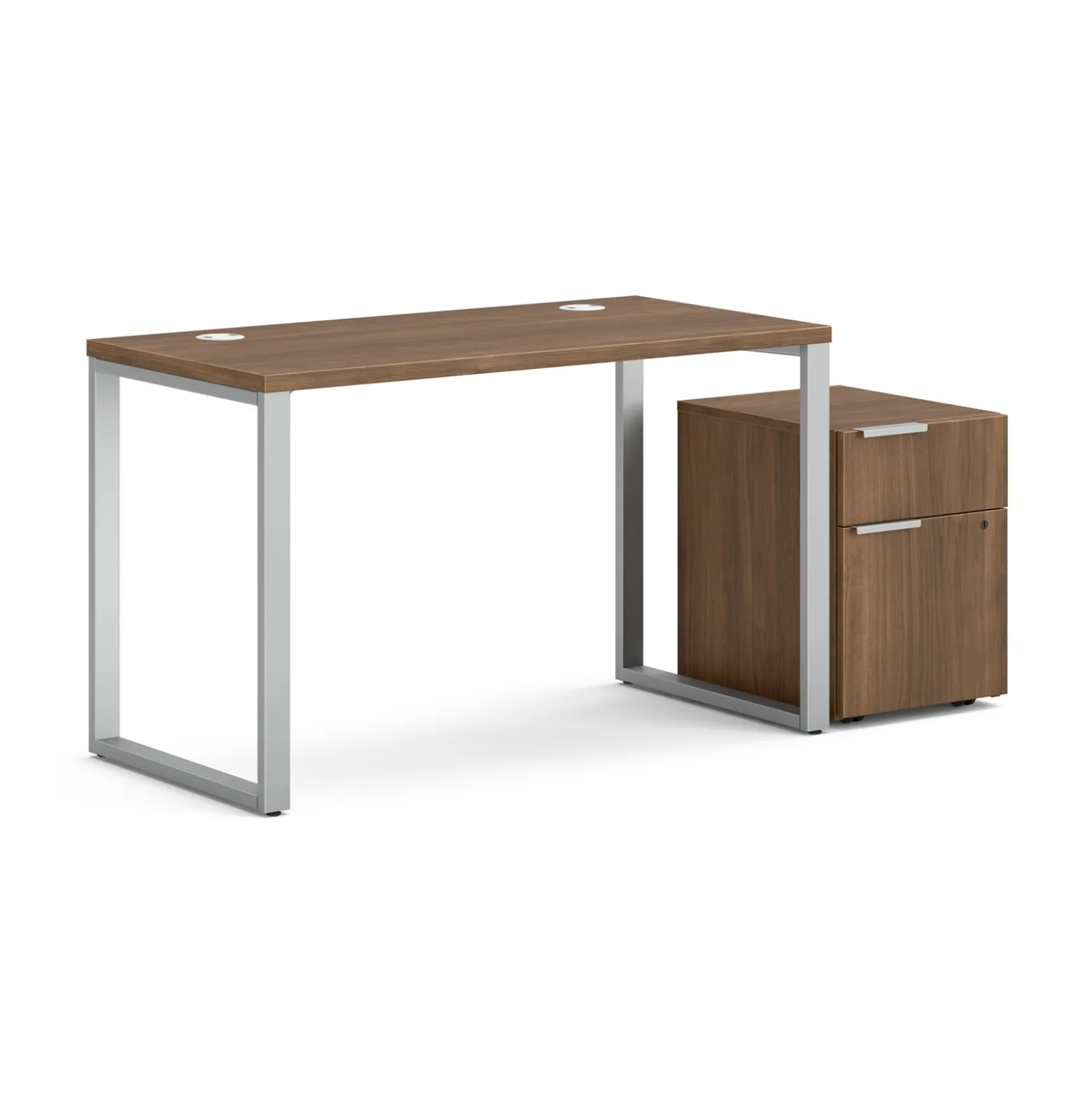 Voi O-Leg Writing Desk w/ Pedestal - 48"W x 24"D