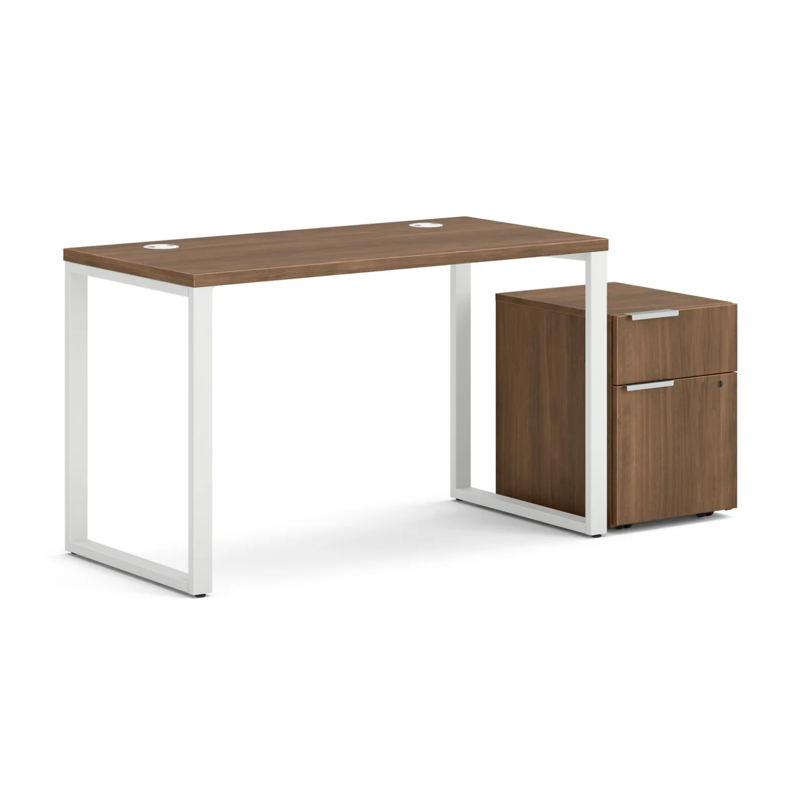 Voi O-Leg Writing Desk w/ Pedestal - 48"W x 24"D